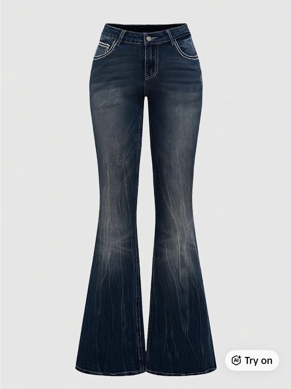 Dark Wash Flared Women's Jeans